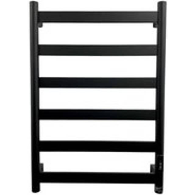 Electric Black Flat Tube Towel Rail 700mm High 400mm W x 700mm H