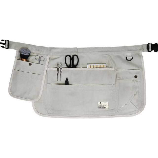 Gardening Apron White Half Waist Canvas Multi Pocket Tool Carrier For Men Women Tool Carriers Aprons & Belts
