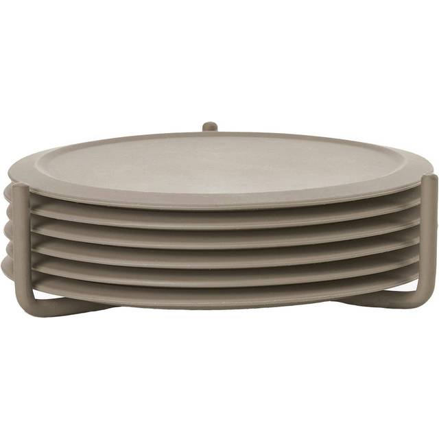 ZONE Denmark - Singles Glasbrikker Dia 10 x 3,1 cm 6 stk. Taupe