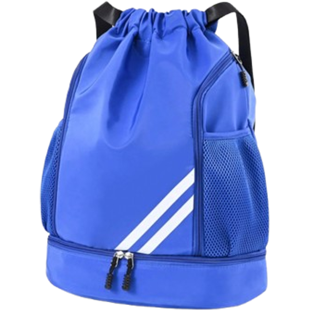 SHEIN 1pc Drawstring Backpack, Large Sport/Fitness Bag With 2 Zipper Pockets, Separate Shoe Compartment And Water Bottle Pocket, Suitable For Teenagers, Chi