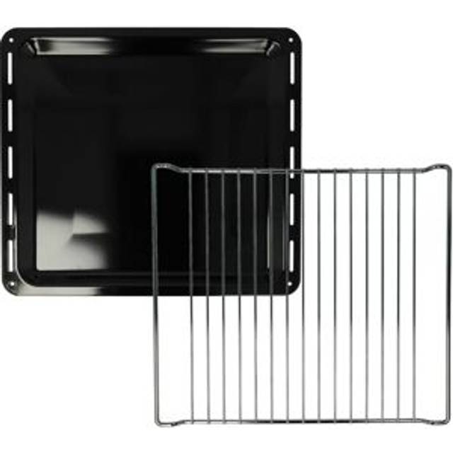 1x baking tray, 1x oven rack (2 Part Set) compatible with Zanussi ZO364, ZO365, ZO35701, ZO35702, ZO35722 Ovens - 42.2 x 37 x 2 cm - Vhbw