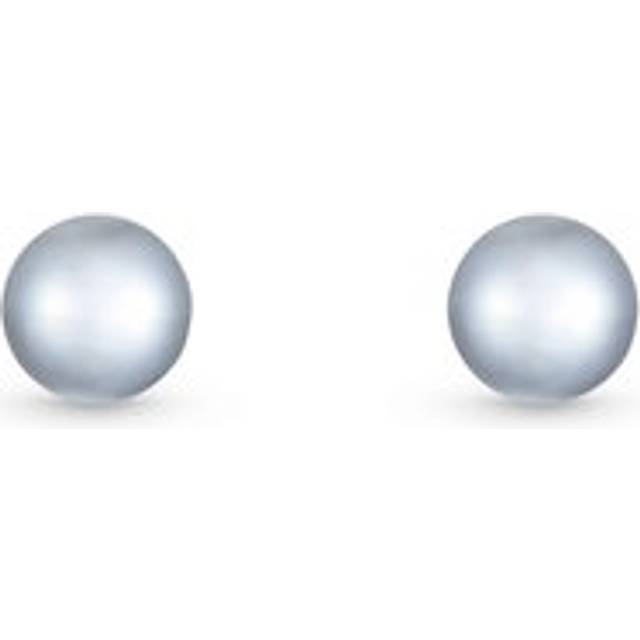 18ct White Gold Tahitian Pearl 8mm Stud Earrings