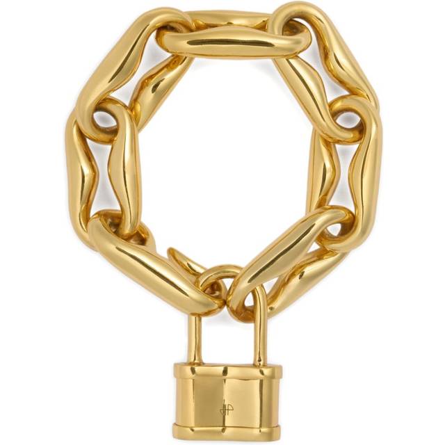 Patou - padlock chain bracelet - women - Gold Plated Brass - One Size