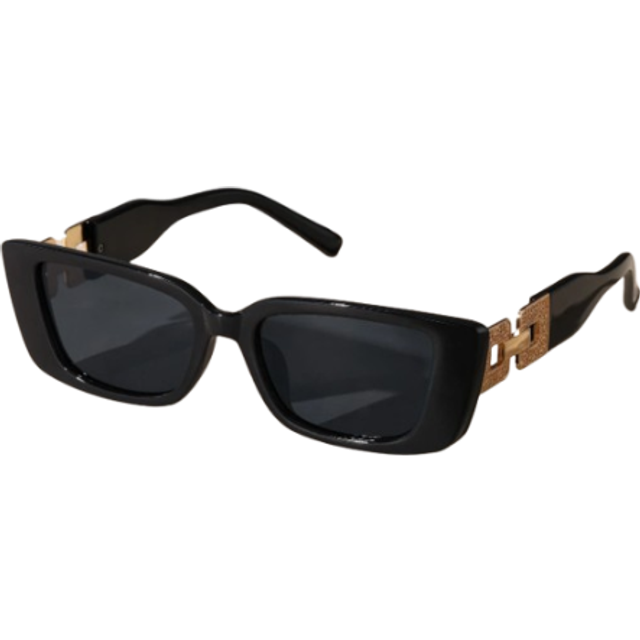 SHEIN 1pair Vintage Plastic Frame Geometric Eyeglasses Shades With Changeable Legs For Outdoor Travel Fashionable Decorative Fashion Glasses Shades Beach Ac