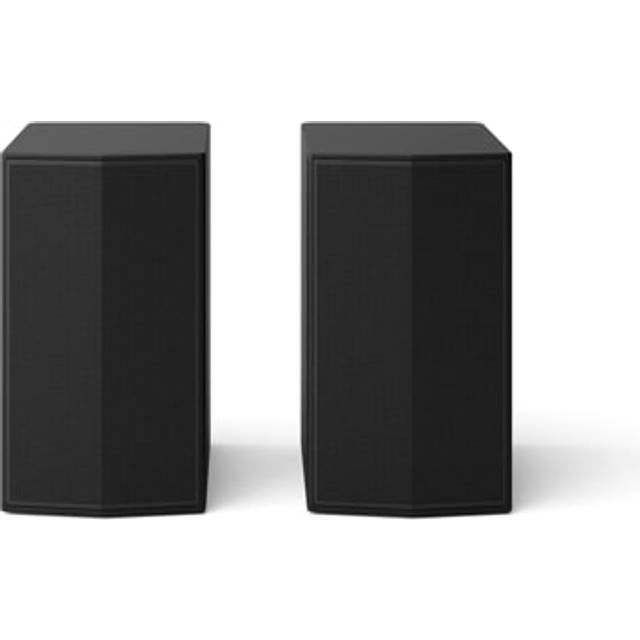 LG SPT8-S Bakre högtalarsats, bakre högtalarsats för ljudstänger, 100 W effekt och 2.0 kanaler, kraftfullt ljud och surround, anpassad design för ditt utrymme, svart