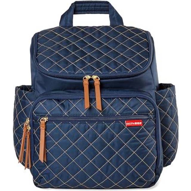 Skip Hop Baby Girl's Navy Diaper Backpack: Forma, Multi-Function Travel Bag with Changing Pad & Stroller Attachment, 2 Count (Pack of 1)