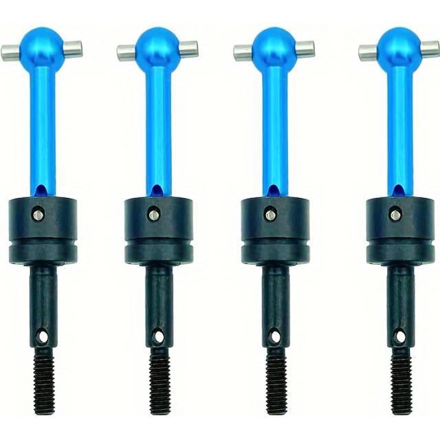 TEMU 4pcs Aluminum Alloy Cvd Drive Shaft Dogbone Joint Set, Compatible With Tt01 1/10 Rc Car, No Battery Required