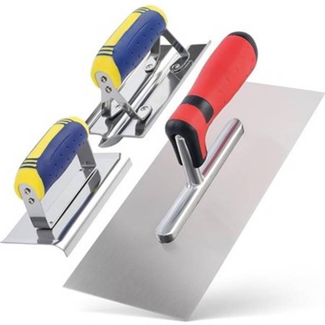 3 Pack Sainless Steel Concrete Tools Set, Flat Finishing Trowel Concrete5527