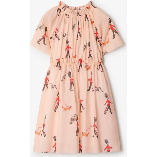 Burberry Childrens London Guard Cotton Dress - Slipper Pink - 6Y
