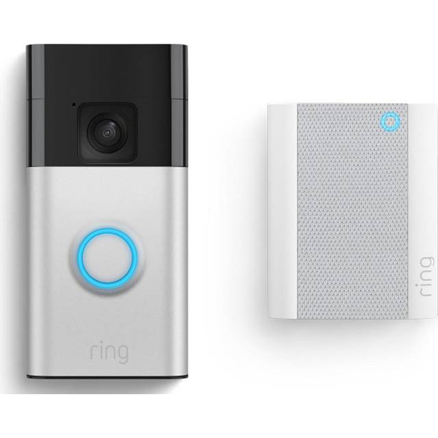 Ring Video Doorbell + Chime MTK Smart Doorbell - Nickel
