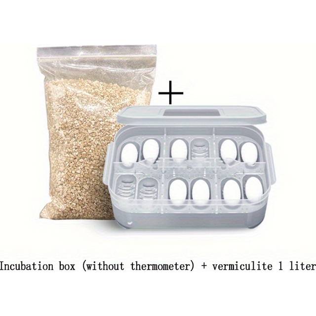 TEMU 12 Reptile Egg Hatching Tray + Stone Material, Suitable For Lizard Eggs And Breeding Box And Reptile Egg Incubator Supplies