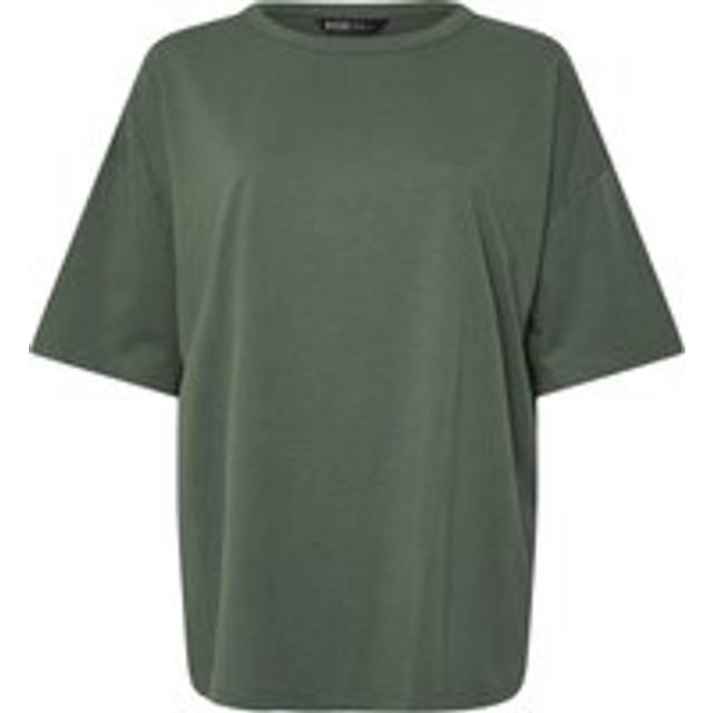 Yours Curve Khaki Green Oversized Boxy Tshirt, Women's Curve & Plus Size, Yours - 38-40