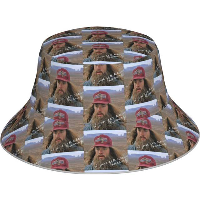 (I Just Felt Like Running Square_6488) Bucket Hat Reversible Reflective for Men Women - UV50+ Sun Protection Double-Sided Fishing Hat with 360 Safety