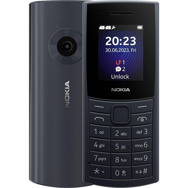 Nokia 110 4G Feature Phone with 4G, Camera, Bluetooth, FM radio, MP3 player, MicroSD, Long-Lasting Battery, and Pre-loaded Games, Dual Sim - Blue