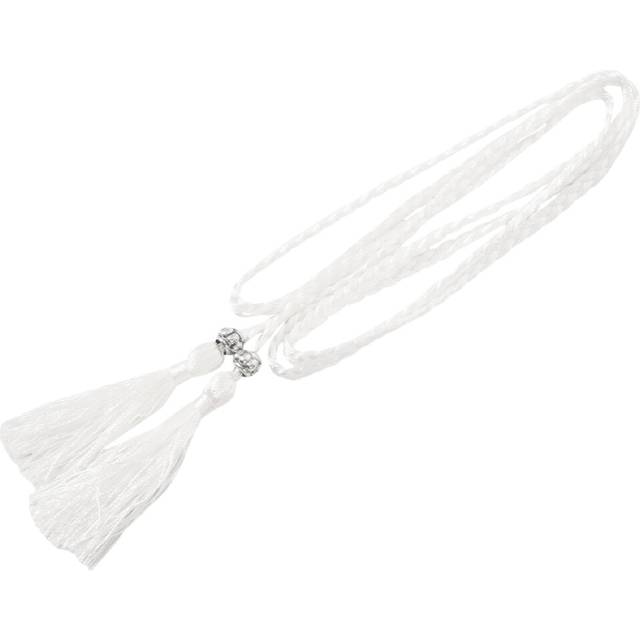 Woven tassel belt knot decorated waist chain rope White