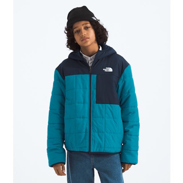 The North Face - Boy's Reversible Shasta FZ Hooded Jacket - Synthetic jacket size XXL, blue