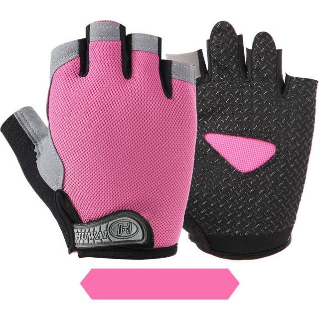(S, pink) Sports Men's Cycling Gloves Summer Women Biker Gym Mountaineering Fitness