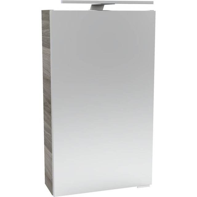40cm x 68cm Mirror Cabinet with LED Lighting - Gray (680mm H X 400mm W X 150mm D)