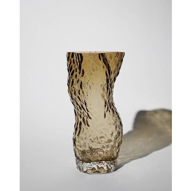 Hein Studio Ostrea Rock vas glas 30 cm Smoke - Grå
