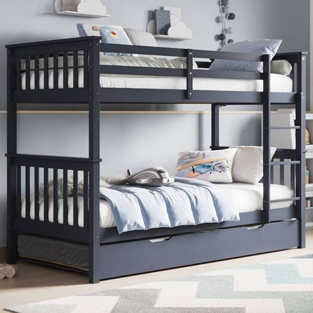 Flair Furniture Flair Zoom Bunk Bed With Trundle - Grey, Grey