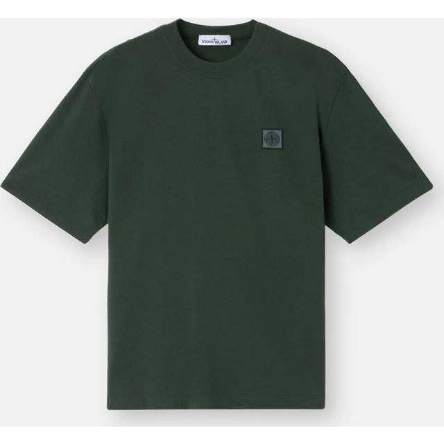 Stone Island, Toppar , Herr, XL, Herr Kortärmad Rundhals T-shirt