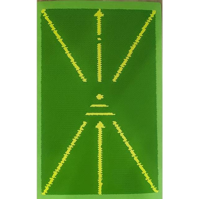TEMU Indoor Golf Hitting Mat With Precise Triangular Design - Durable Pc Material, Ideal For Practice & Training, Includes Putting Green & Chart
