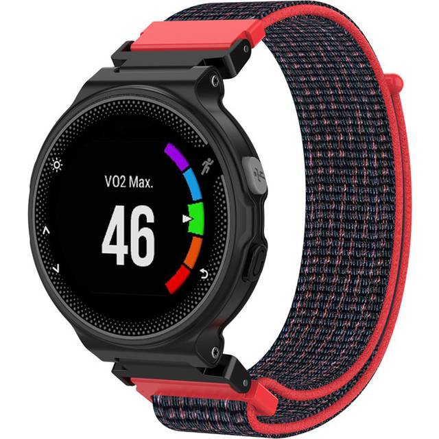 Garmin Forerunner 220 / 230 / 235 / 630 / 620 / 735 nylonarmband - Röd / Svart