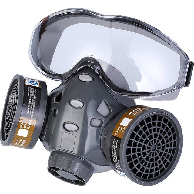 Full Face Gas Mask With Safety Glasse Spray Paint Chemical Pesticide