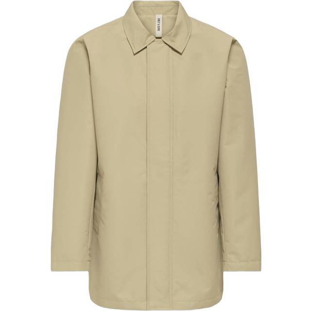 Only & Sons Onshall Coat OTW Mand Twill Overgangsjakke Beige