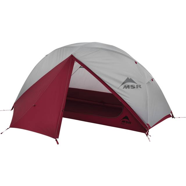MSR Elixir 1 V2 Backpacking Tent With Footprint, 1P Grey - Grey/Red