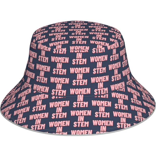 (Women In Stem_6036) Bucket Hat Reversible Reflective for Men Women - UV50+ Sun Protection Double-Sided Fishing Hat with 360 Safety Strips Summer Outd