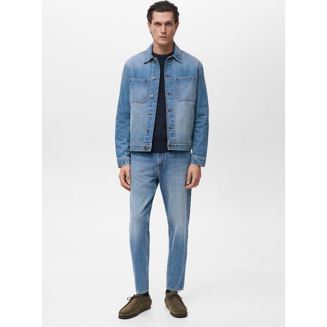Denim jacket pockets medium blue - Man - L - MANGO MAN - Medium Blue