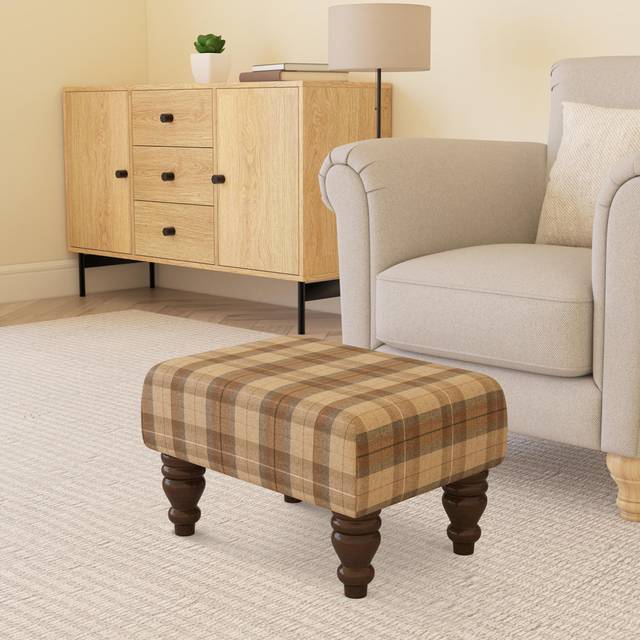 Manufactured Wood Accent Stool - Mahogany (27.5cm H X 45cm W X 45cm D)