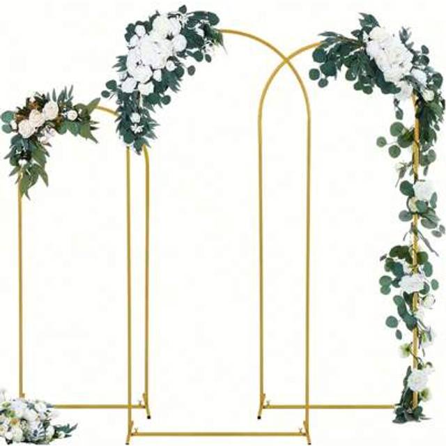 SHEIN 1 Set, Metal Rounded Rectangle Arch Kit, Suitable For Birthday, Wedding, Bridal Shower, Graduation, Anniversary, Christening, Floral Arch, Outdoor & G