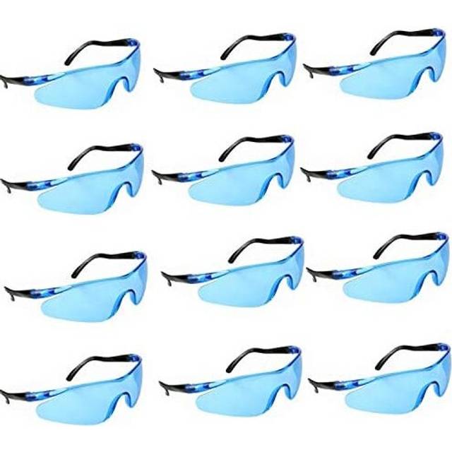 YAAVAAW Safety Glasses-12 Pack Safety Protective Glasses,Safety Goggles Eyewear Eyeglasses for Eye Protection-Great Goggles for Kids Nerf Gun Battles