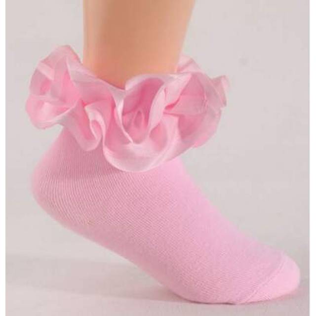 SHEIN 6 Pairs / 1 Pair Baby Girls Frilly Socks White Socks Toddlers Girl Socks For Girls White Frilly Socks Pink Tutu Socks Ruffle Socks