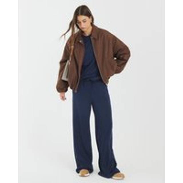 River Island Womens Navy Premium High Waisted Wide Leg Joggers - XS