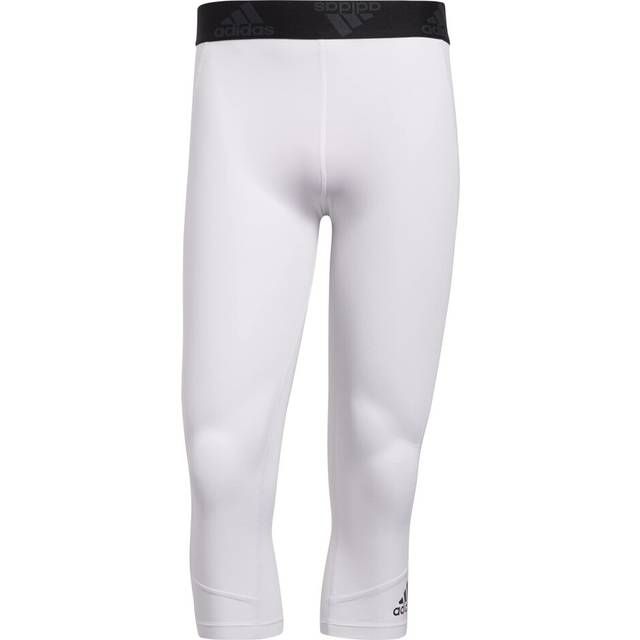 adidas Men's Techfit 3/4 Tights  White  X-Large
