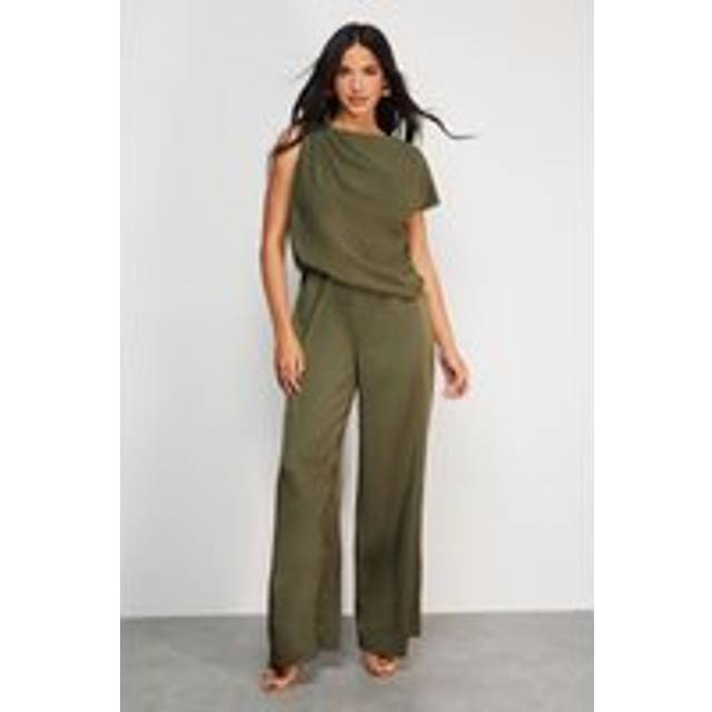 Warehouse Dark Olive Dress Womens Occasion Dresses