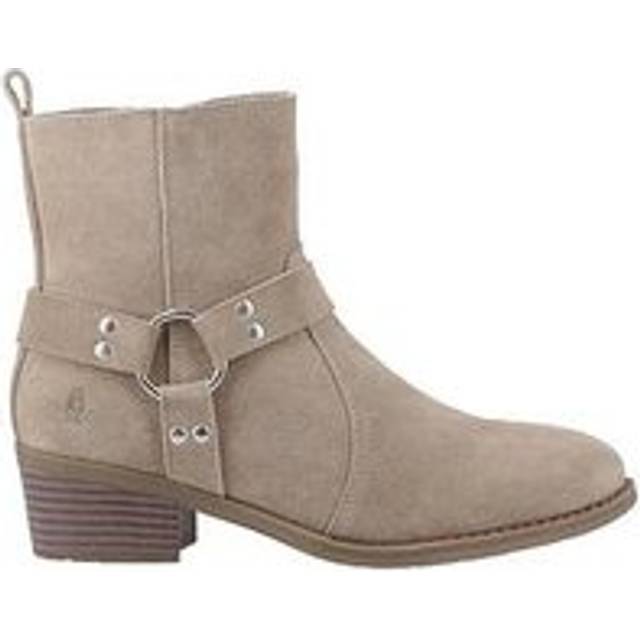 (Brown, 5 (Adults')) Hush Puppies Iria Suede Women's Taupe Heeled Ankle Boots