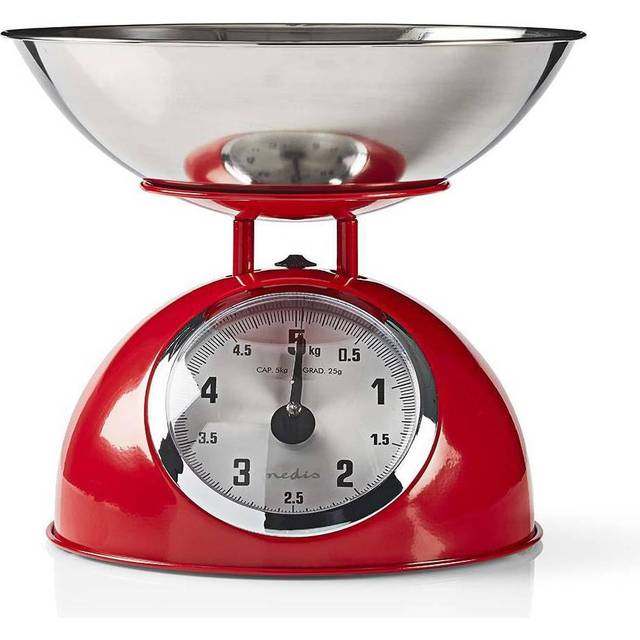 Retro Traditional Vintage Metal Mechanical Weight Baking 5kg Kitchen Scale Red
