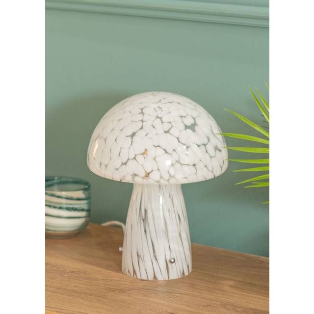 Beau Confetti Glass Table Lamp - White - One Size - ValueLights