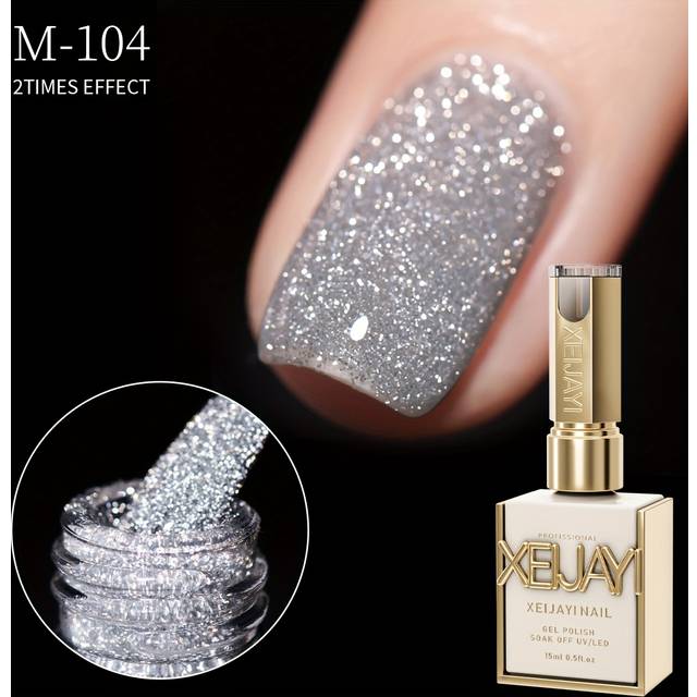 TEMU Xeijayi Glitter Gel Nail Polish ---new New Nail Polish Gel, And Shiny Nail Polish Gel, High And Long-lasting Gel Suitable For Salon Nail Art Diy Women's Christmas Gift