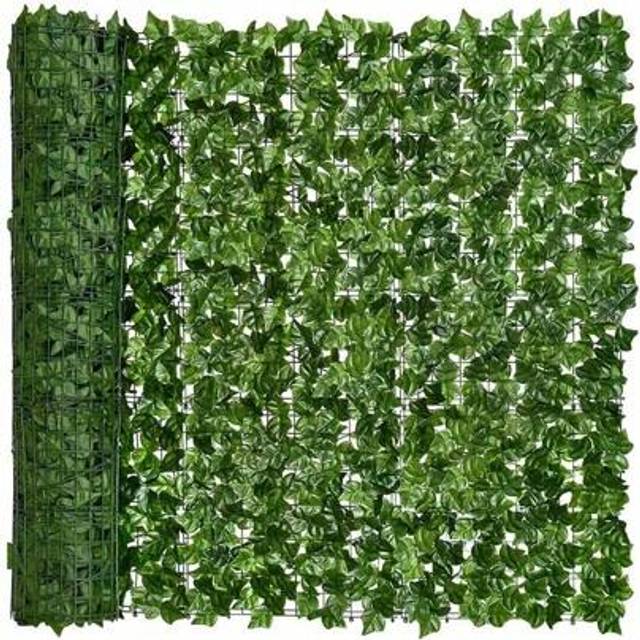 SHEIN Expandable Artificial Ivy Privacy Fence Screens - Plastic Leaf Vines For Decoration Of Artificial Green Wall, Outdoor Garden, Patio, Yard, Balcony, Su