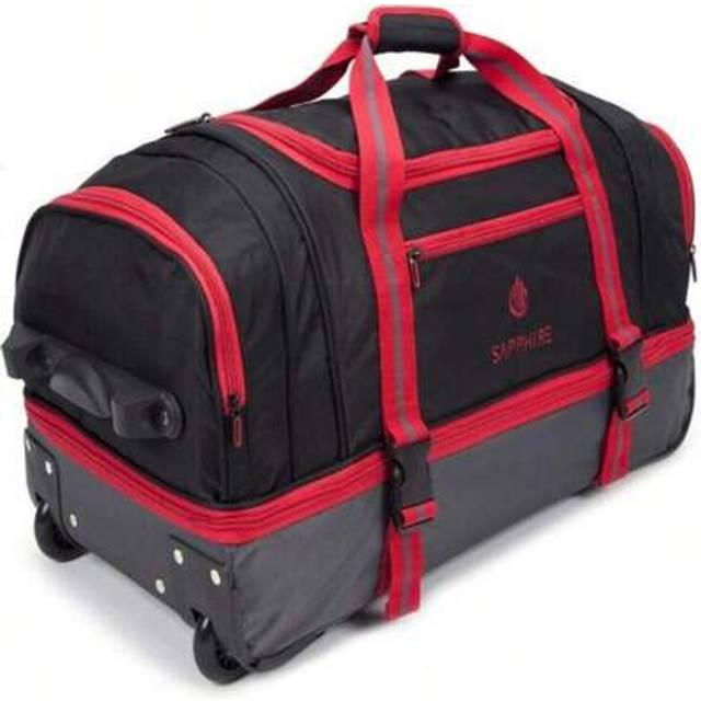 SHEIN Sapphire Duffle Holdall Bag With Wheels Lightweight Travel Luggage Wheeled Bag Waterproof Camping Red Blue Green Orange Options