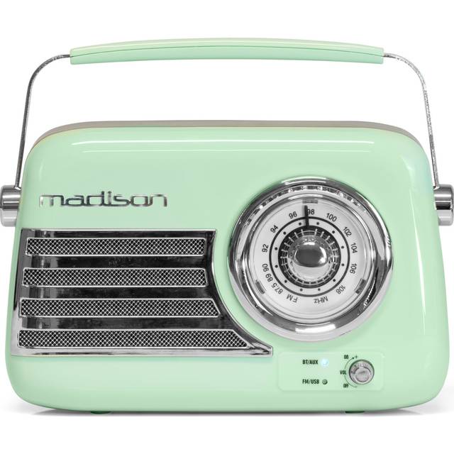 Madison Retro Radio med Bluetooth och FM (Mint)