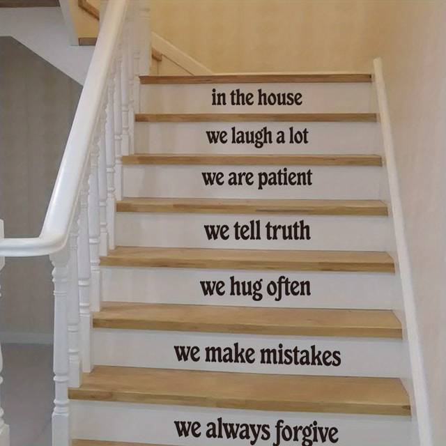 TEMU 2pcs Inspirational Quote Pvc Wall Stickers, Self-adhesive Motivational Decals For Decor, Contemporary Style, Stair, Bedroom, Entrance, Window Glass