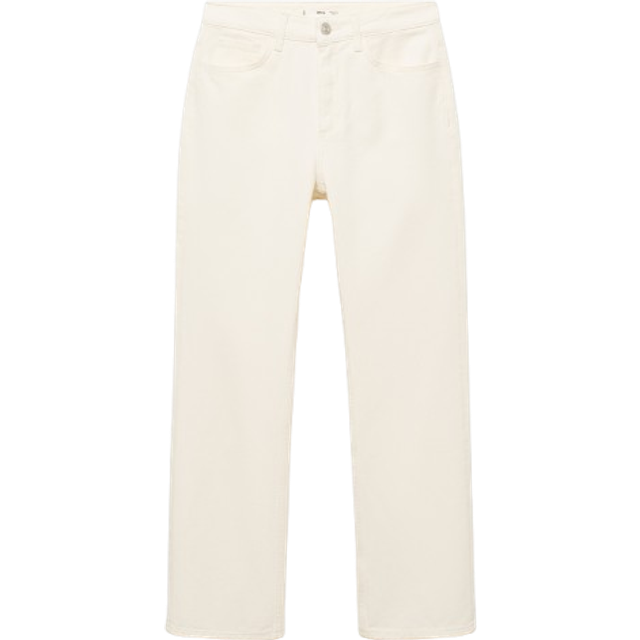 Matilda medium-rise straight-fit jeans ecru - Woman - 12 - MANGO - Ecru