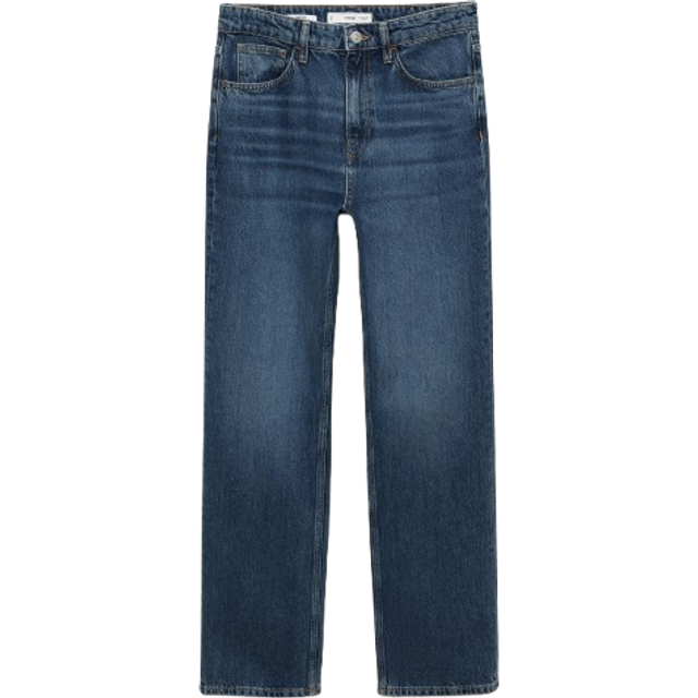 Matilda medium-rise straight-fit jeans dark blue - Woman - 18 - MANGO - Dark Blue