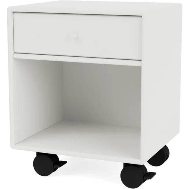 Montana - DREAM - With wheels - Sängbord - White - B 35,4 x H 35,4 x D 30 cm
